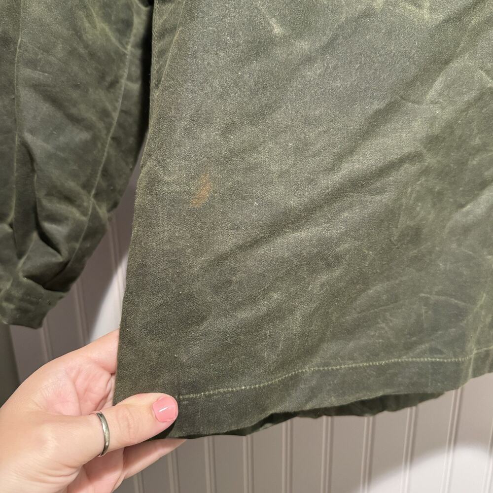 Alpha Industries Imogene Willie Wax Field Jacket Quilted Lining Forest Green Med - Picture 9 of 10